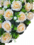 Smuteční věnec "Slza" z umělých růží a doplňků 80cm x 40cm