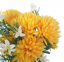 Chryzantémy kytice x9 45cm umělá žlutá