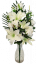 Rózsák és Liliom csokor x18 krém 62cm művirág