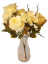 Künstliche Rosen und Hortensien Strauß x7 44cm Creme