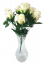 Artificial Roses Flower Cream "12" 17,7 inches (45cm)
