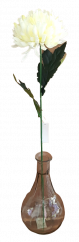 Chryzantéma kusová na stonke Exclusive krémová & sv. zelená 60cm umelá