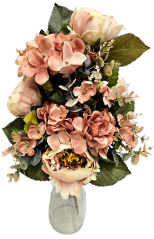 Exclusive Künstliche Pfingstrosen Strauß 52cm x 30cm Braun