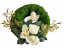 Dekorační smuteční mechový věnec růže, andílek a doplňky 15cm