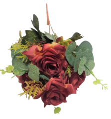 Künstliche Rosenstrauß  30cm Rot
