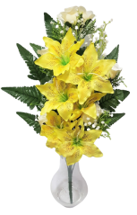 Exclusive Buchet de Crini galben 57cm flori artificiale