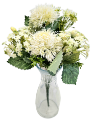 Bodlák & Doplňky velká kytice 42cm umělá krémová