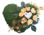 Ukrasni vijenac mahovina "Srce", Ruže i dodaci 27cm x 23cm