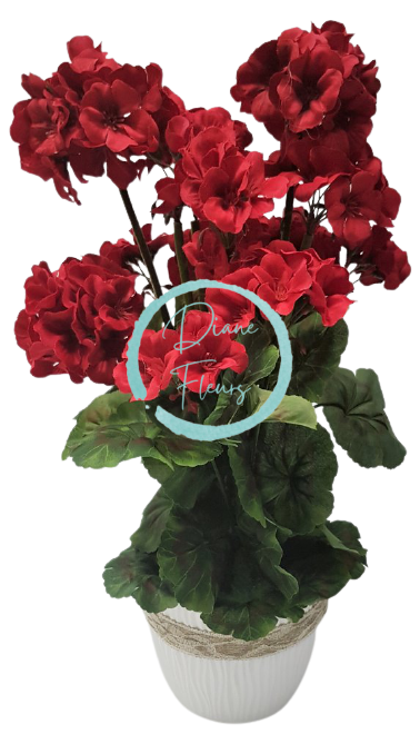 Muskátli edényben O 25cm x magasság 49cm vörös súlyú elrendezés művirág