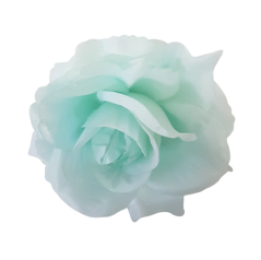 Główka kwiatu róży O 10cm st. sztuczny błękit