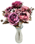 Künstliche Rosen & Hortensie strauß 48cm Lila, Rosa