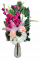 Umelá smútočná kytica do ruky z gladioly, kaly, hortenzie, pivonky a doplnkov 73cm x 35cm