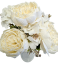 Изкуствен букет от божури, хортензии и аксесоари х9 44 см кремави