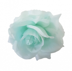 Cvetna glavica vrtnice O 10cm svetlo modra umetna