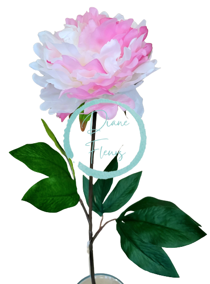 Peónia pivonka kusová na stonke Exclusive ružová 65cm umelá