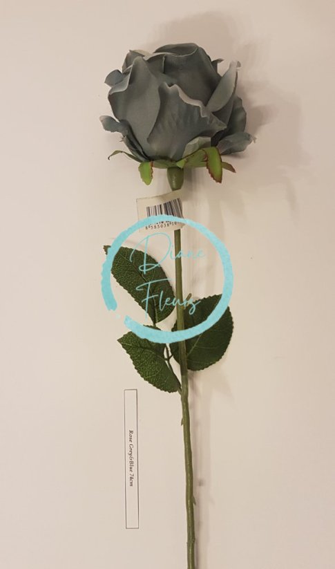 Sztuczny róż niebieski 74cm