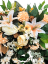 Luxusný smútočný veniec borovicový exclusive pivonky, ľalie, margaréty, hortenzie, orchidey a doplnky 90cm
