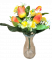Künstliche Tulpen & Narzissenstrauß x12 33cm Orange, Gelb