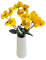Buchet de panselute x6 32cm galben flori artificiale