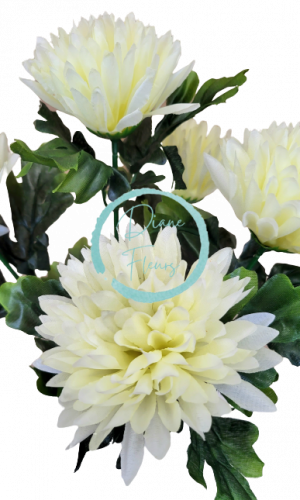 Crizanteme buchet x5 crem 50cm flori artificiale - Cel mai bun preț