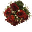 Růže kytice červená "9" 25cm umělá