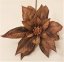 Artificial Poinsettia Euphorbia Pulcherrima 31,5 inches (80cm) Brown