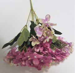 Hortenzia kytica ružová 30cm umelá