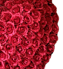 Luxury Artificial Wreath Heart Exclusive Roses, Orchids and Accessories 80cm x 80cm