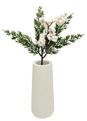 Dekoracija pick jagode 28cm bela