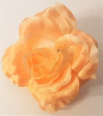 Růže hlava květu 3D Ø 10cm peach umělá