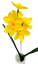 Umělý Narcis větev 45cm žlutá