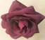 Ruža ranná rosa hlava kvetu O 12cm vínová umelá
