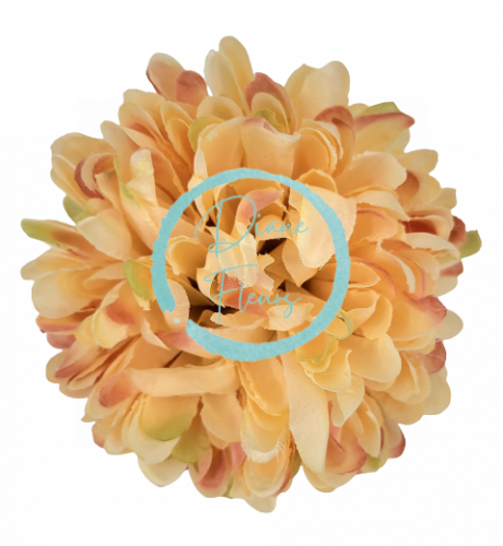 Chryzantéma hlava květu Ø 13cm broskvová, vínová umělá