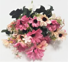 Százszorszép csokor "9" rózsaszín 32cm művirág