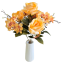 Künstliche Rosen und Hortensien Strauß x7 44cm Orange