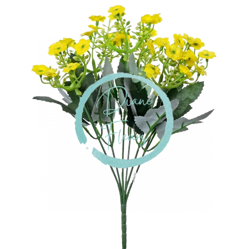 Artificial kalanchoe bouquet 28cm yellow