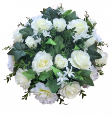 Pogrebni vijenac zabor umjetne ruže, dalije i dodaci Ø 45cm