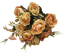 Rózsa csokor "10" barack 32cm művirág