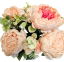Изкуствен букет от божури, хортензии и аксесоари 42 см salmon
