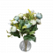 Artificial Camellia Bouquet 30cm Blue