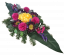 Žalobni aranžman umjetne krizanteme, suncokret, poljsko cvijeće i dodaci 80cm x 35cm x 20cm
