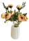 Artificial Ranunculus Bouquet x5 28cm Peach
