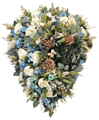 Luxury Artificial Pine Wreath Exclusive Peonies, Hydrangeas and Accessories 100cm x 80cm