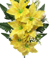 Exclusive Buchet de Crini galben 57cm flori artificiale