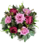 Smútočný aranžmán betonka umelé peonie pivonie, ruže a doplnky Ø 30cm x 18cm