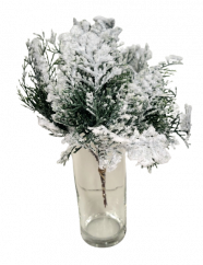 Artificial Decoration Twig Thuia x6 21cm snowy