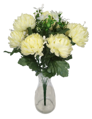 Crizanteme buchet x12 crem 50cm flori artificiale