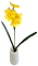 Umjetni narcis grana 45cm žuti