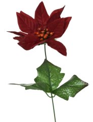 Božićna zvijezda Poinsettia 50cm Crvena umjetna - odlična cijena!