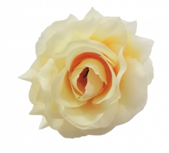 Artificial Rose Head O 3,9 inches (10cm) Light Yellow